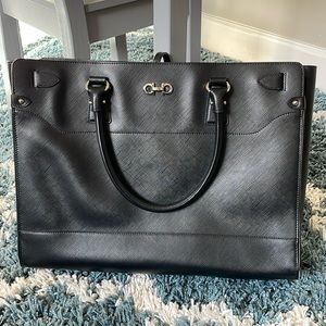 Authentic Ferragamo Business Work Bag - black leather
